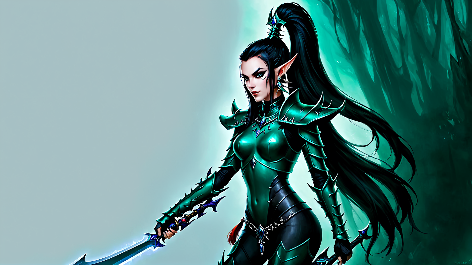 <lora:aeldari_xl_7:1> aeldari, 2girls ADDBASE 
aeldari, asuryani, standart aeldari, aeldari's armor, aeldari's shoulder armor, girl, solo, long hair, simple background, white background, holding, purple eyes, full body, weapon, red hair, pointy ears, elf, gauntlets, pauldrons, breastplate ADDCOL 
aeldari, drukhari, standart drukhari, drukhari's armor, girl, armor,jewelry, long_hair, pointy_ears