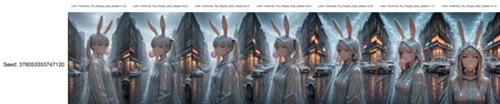 embedding:lazypos, 1girl, masterpiece, outdoors, upper body, from side, city, street, yellow eyes, twintails, silver hair, looking at viewer, jacked, cloudy sky, long hair, building, animal ears, sideways glance, rabbit ears, storm, raincoat, car, shop, chewing gum, street,