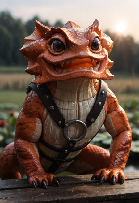 <lora:mortimer_v2:1> mortimer_v2
no humans, pokemon \(creature\)
black eyes, claws, fangs, scales,
black eyes, brown eyes,
colored skin, scales,
teeth, sharp teeth, claws,, score_9, score_8_up, score_7_up, score_6_up, derpibooru_p_95, solo
detailed eyes, beautiful, detailed background, perfect eyes,
blur censor, blurry, blurry background, blurry foreground, bokeh, motion blur,
chromatic aberration, depth of field, figure, focused, focus
photography, realistic sun light and shadows, photorealism, UHD --ar 9:16 --style raw --stylize 700
portrait , tensed , Planting seeds, cozy farm set in farm pond with frogs Mackerel Sky: ripples, fish scales, pattern, altocumulus, forecast