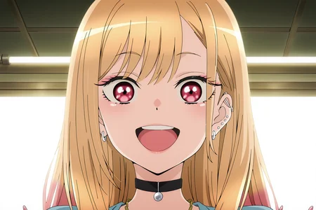 anime screencap, anime coloring, detailed face, masterpiece, best quality, very aesthetic, absurdres, volumetric lighting, official style, amazing quality, ultra detailed, highres, amazing quality, scenery, beautiful detailed hair, beautiful detailed eyes,
<lora:StS-Illustrious-Detail-Slider-v1.0:4>
<lora:Marin_Kitagawa_S1Arisa_Izayoi_cosplay_My_Dress-Up_Darling:1>, kitagawa marin,1girl, blonde hair, long hair, multicolored hair, red eyes, pink nails, nail polish, long fingernails, earrings, ear piercing, necklace, choker, barbell piercing, 
looking at the viewer, :D