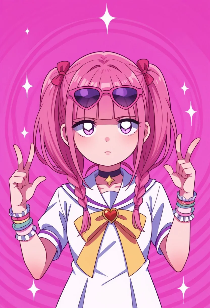 score_9, score_8_up, score_7_up,
masterpiece, best quality, detailed, amazing quality,
detailed background, abstract,
detailed eyes, clean eyes,
dynamic pose,
easynegative,
solo, 1girl, menhera-chan, cyber, braids, sunglasses, colorful, neon,