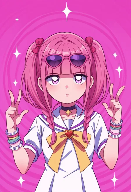 score_9, score_8_up, score_7_up,
masterpiece, best quality, detailed, amazing quality,
detailed background, abstract,
detailed eyes, clean eyes,
dynamic pose,
easynegative,
solo, 1girl, menhera-chan, cyber, braids, sunglasses, colorful, neon,