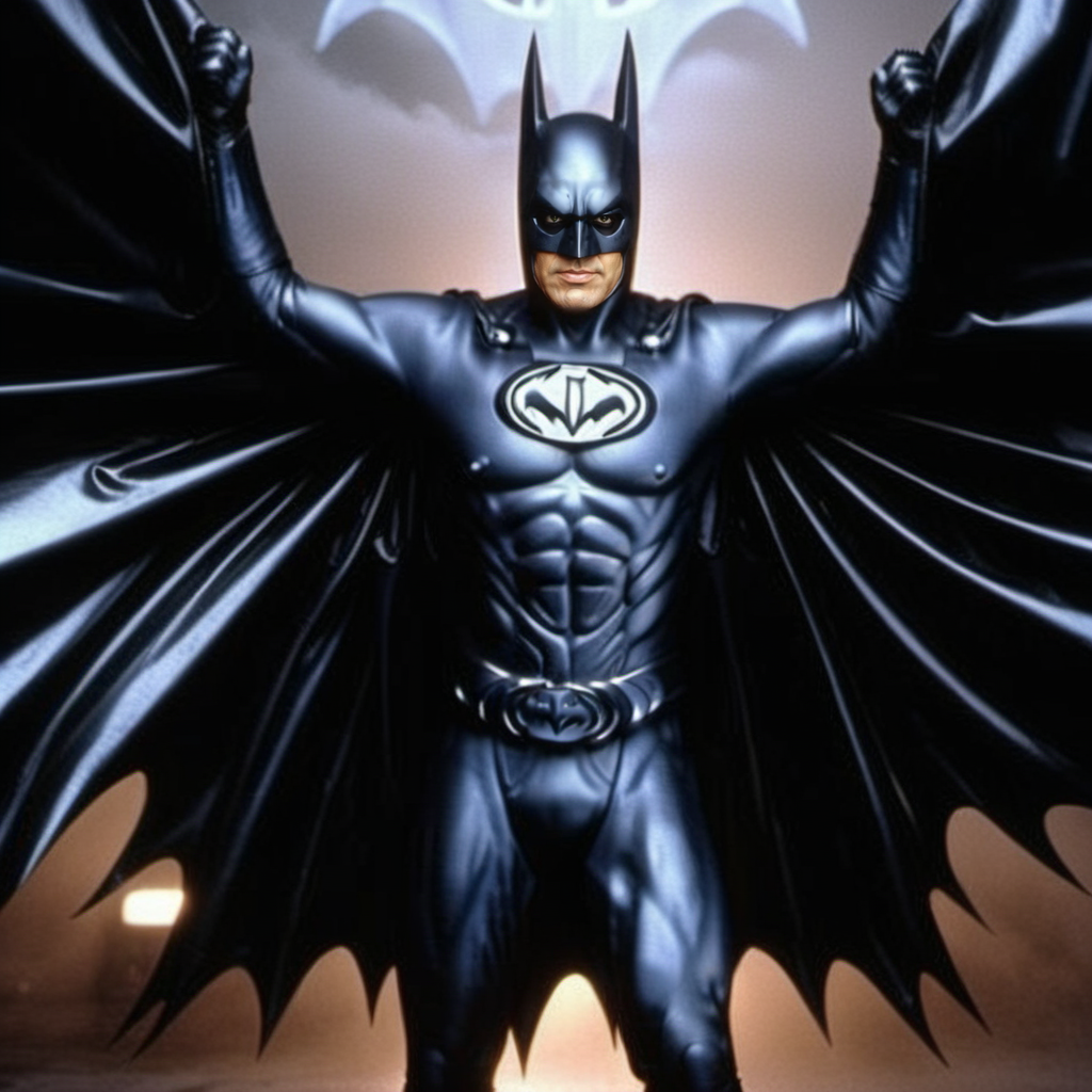 Batman1997-1024, a man dressed as batman, city, night, rain ,highly detailed, attack on titan, photography, ultra sharp, film, professional, 64k <lora:Batman1997-1024-000500:0.7>