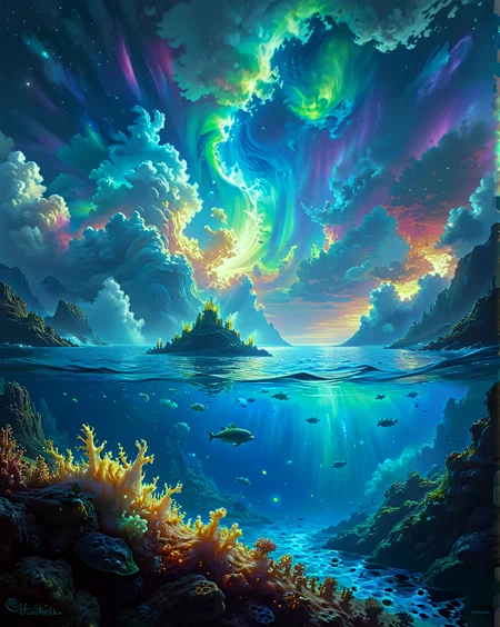Nudibranch aurora painting northern lights on ocean floor during Morning: Cumulus fractals drifting across cerulean void like celestial islands,
<lora:extremely_detailed:0.6> extremely detailed,
<lora:Flux-XL_Scenery:0.55> flux-scenery,
<lora:add-detail-xl:0.45>,
<lora:DetailMaximizer:0.3>,
<lora:MidjourneyV6.1:0.35> midjourneyv6.1,
<lora:Dream Scenery XL:0.2> Dream Scenery,
detailxl