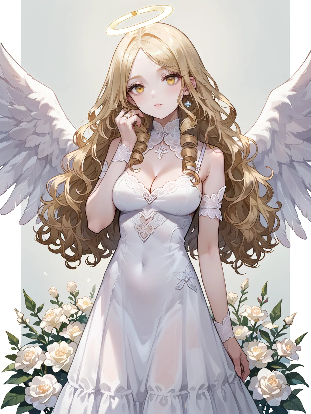 score_9, score_8_up, score_7_up,source_anime,
1 girl, sexy, big breast, regardant le spectateur, anatomie parfaite, chambre à coucher, (long hair, blond hair, curly hair), yellow eyes, (mignonne fille de 20 ans), small body, little body, sexyai, white skin, sexy dress, angel, angel wings, white wings
<lora:style07:0.7>