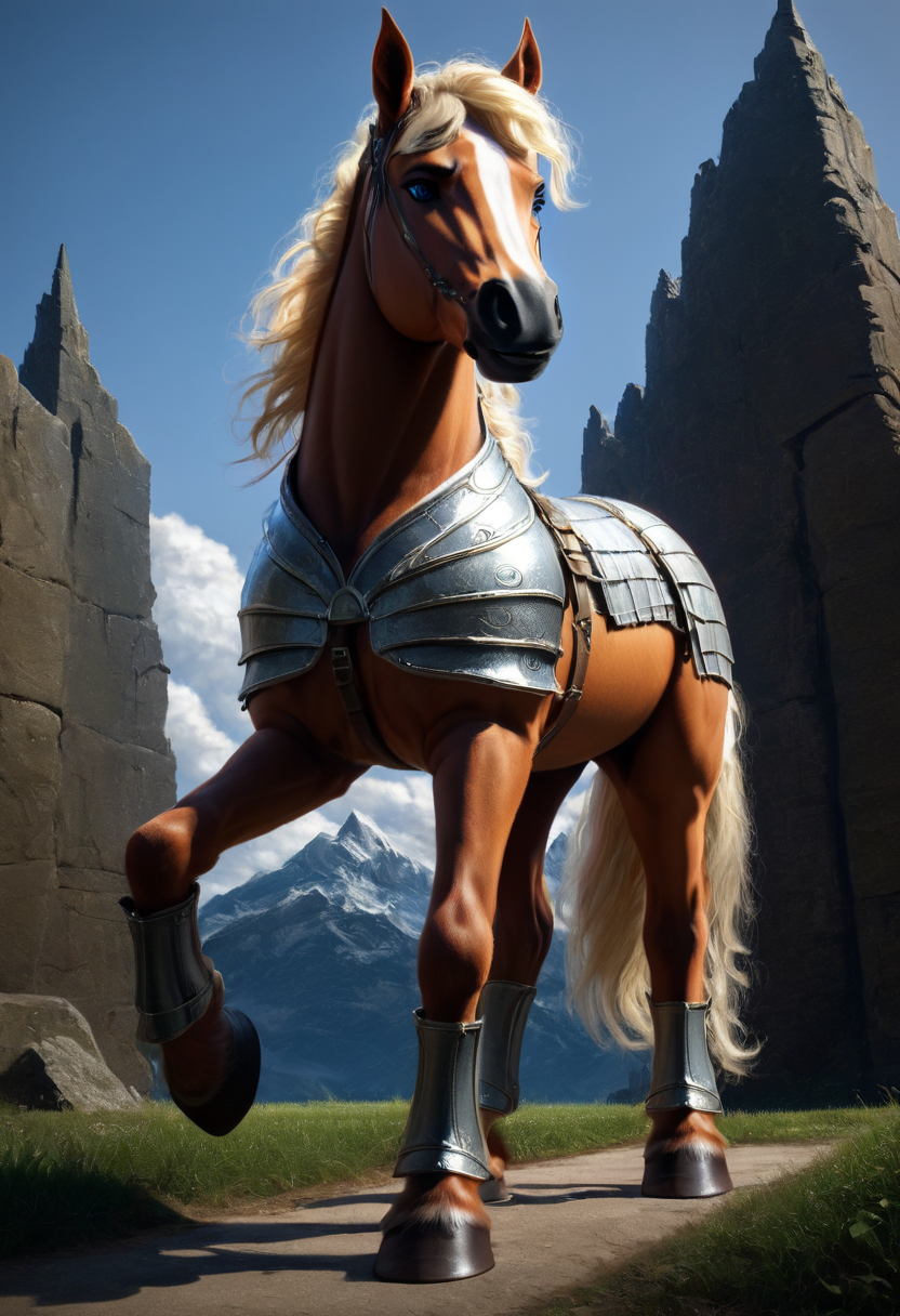 (score_9, score_8_up:1.1), score_7_ up, highly detailed, realistic, photorealistic, zPDXL, (1 girl,) slender, petite , Pegasus girl, winged horse features, lithe body, blonde mane, spirited demeanor, young adult, vivid blue eyes  with unique beautiful face, (she wear Asian steppe raider's gear, lamellar armor, Mongolian boots, composite recurve bow, horsewhip, lucky coins.), she wield medieval fantasy weapon, Estoc - Long, narrow-bladed sword specifically designed for piercing through gaps in armor. Not meant for slashing or chopping. ,  dynamic pose, detialed background
, masterpeice, detailed, intricated details, 8k, ultraclear , wide angle, detailed scene, detailed faces, perfect quality, tranding on artstation, incredible details , Painstaking Attention To Details , <lora:Pony_DetailV1.0:1>  <lora:p:1>