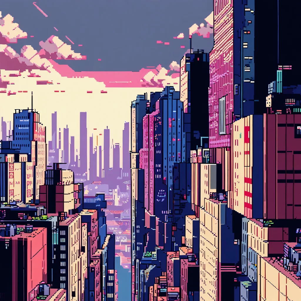 <lora:ascii-v0.8:1>ascii artwork, scenery, city, skyscraper, best quality, detailed