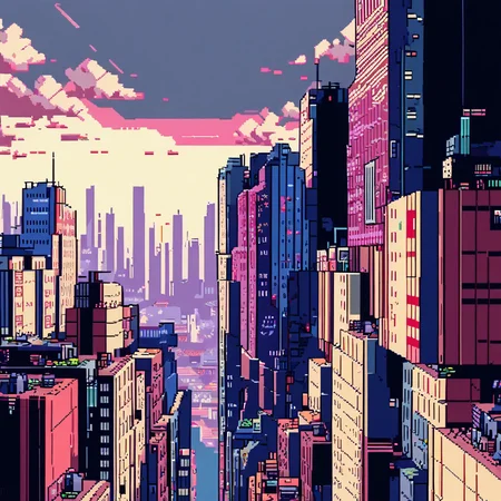 <lora:ascii-v0.8:1>ascii artwork, scenery, city, skyscraper, best quality, detailed
