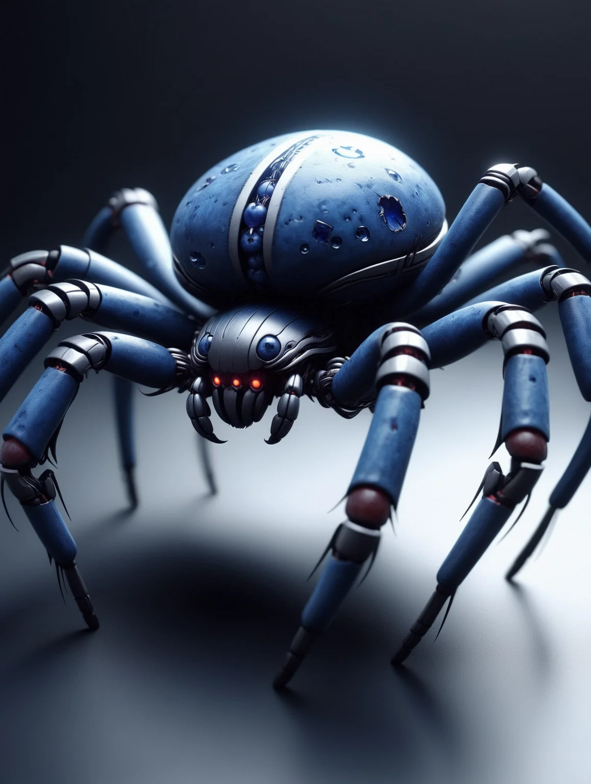blueberrym0rph of a fantastic cyberpunk spider <lora:Blueberry_World_Morph:1>