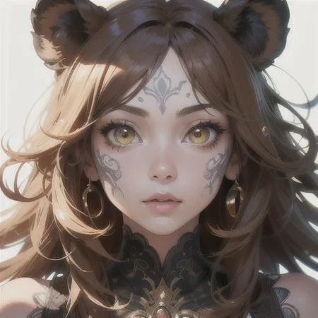 masterpiece, best quality, lion, large eyes, (cartoon), upper body, splashing, abstract, psychedelic, (neon:0.8), extremely detailed, (white background:1.3), ink, (creative:1.3), intricate detail, (pretty face), dynamic lighting, natural lighting, (yellow:1.3),(copper brown:1), photorealistic, sy3 <lora:Sy3:0.35> <lora:ink-0.1-3-b28-bf16-D128-A1-1-ep64-768-DAdaptation-cosine:1>