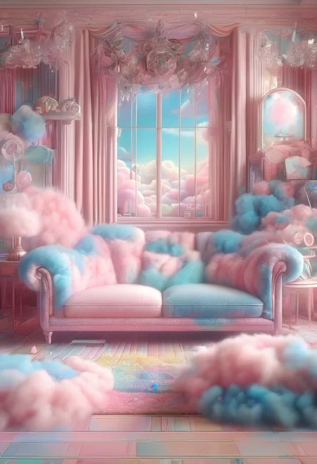 (anime), pink snake, cottoncandy, no human, (masterpiece), score_9