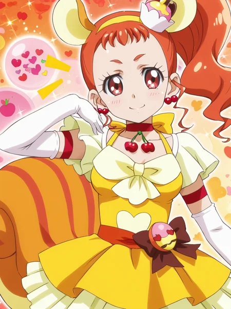 detailed background, shiny skin, posing,
<lora:curecustard.pony:1>,
curecustard, 
large breasts,