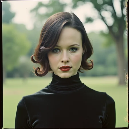 Faded Polaroid Photo, analog film photo gothic style captured with a Leica M6, flash photography enhanced with retro grain, a beautiful young woman wearing a beautiful high neck dress in a zoo, an old portrait , 1960s feel, posing dynamic, slight smile, analog photo <lora:Thorabirchv2x2:1> th0r4b . dark, mysterious, haunting, dramatic, ornate, detailed . faded film, desaturated, 35mm photo, grainy, vignette, vintage, Kodachrome, Lomography, stained, highly detailed, found footage, analog, old faded photo, old polaroid, RAW candid cinema, 16mm, color graded portra 400 film, remarkable color, ultra realistic, textured skin, remarkable detailed pupils, realistic dull skin noise, visible skin detail, skin fuzz, dry skin, shot with cinematic camera