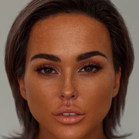 UHD, 4k, ultra detailed, cinematic, a photograph of   <lora:skin tone style:0.8> skin tone style
 <lora:detailed_notrigger:0.2>
 <lora:perfection style:0.3>
 <lora:detailed:0.1>
 <lora:facial expression style v2:0.5>
A cinematic Bronze tan tanning skin tone shot of a woman is looking at the camera, movie themed style, sharp, detailed, epic cinematic photorealism style, artistic creative style, dramatic cinematic light style, cinematic color style, skin tone style, Bronze skin tone style, 1girl, solo, looking at viewer, brown hair, brown eyes, parted lips, teeth, mole, lips, traditional media, realistic, simple background, black hair, white background, female focus, portrait, photorealistic, closeup
 <lora:Aubrey1974:1> Aubrey1974, epic, beautiful lighting, inpsiring