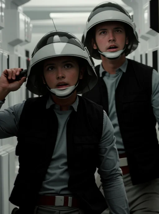 1woman, woman in rebel trooper uniform <lora:rebeltrooperv01:1> is surrendering, RAW photo, 8k uhd, dslr, soft lighting, high quality, film grain, Fujifilm XT3