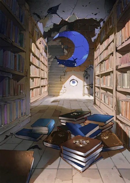 by ajimita, by yogisya by demizu posuka
1girl explores a dimly lit attic filled with old books, casting eerie shadows on the walls. close up qurare magic library,
extremely beautiful detailed piercing eyes,
masterpiece, best quality, high quality, highres, absurdres, very detailed, high resolution, sharp, sharp image, 8k, vivid, colorful, stunning, anime