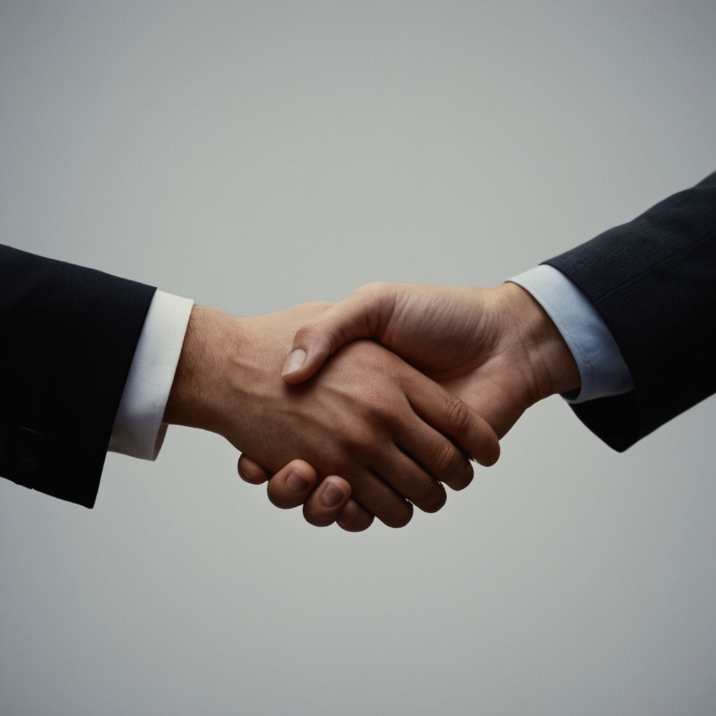 cinematic film still of  <lora:Sharp detailed high quality image style v1:1>
Sharp detailed high quality image of two men shaking hands with each other, detailed background, 12K, high megapixel, realistic, realism, different, raw image, sharp style, solo, simple background, long sleeves, white background, 1boy, male focus, black jacket, fingernails, suit, close-up, out of frame, hand focus
, shallow depth of field, vignette, highly detailed, high budget, bokeh, cinemascope, moody, epic, gorgeous, film grain, grainy