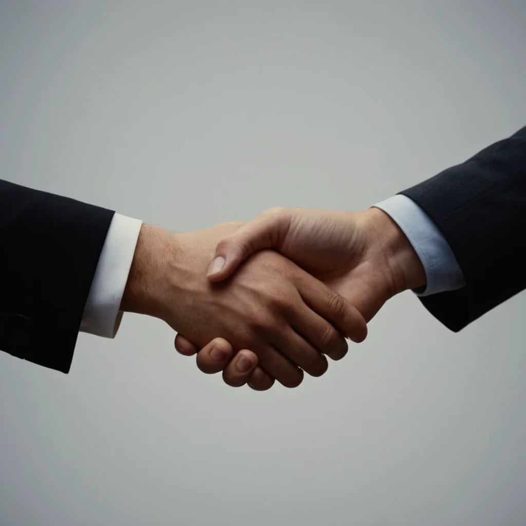 cinematic film still of <lora:Sharp detailed high quality image style v1:1>
Sharp detailed high quality image of two men shaking hands with each other, detailed background, 12K, high megapixel, realistic, realism, different, raw image, sharp style, solo, simple background, long sleeves, white background, 1boy, male focus, black jacket, fingernails, suit, close-up, out of frame, hand focus
, shallow depth of field, vignette, highly detailed, high budget, bokeh, cinemascope, moody, epic, gorgeous, film grain, grainy