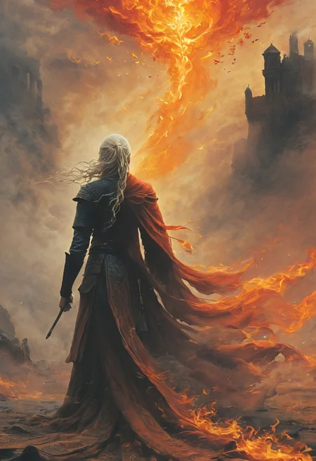In this part of the story I am the one who
Dies, the only one, and I will die of love because I love you,
Because I love you, Love, in fire and blood.