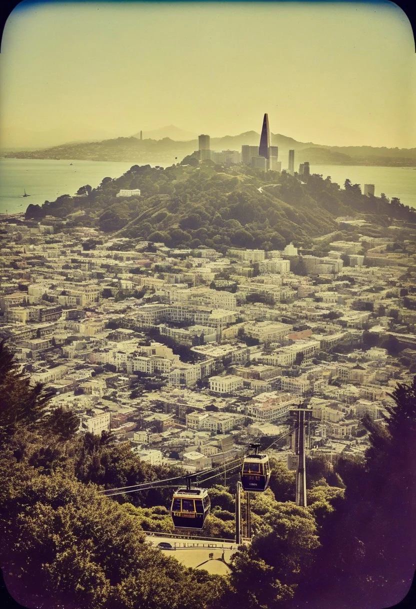 ()Hyoer Realistic:2.0)Polaroid picture
an image of
A stunning panoramic view of San Francisco, California, showcasing its iconic Golden Gate Bridge and Alcatraz Island. The skyline is dominated by the Transamerica Pyramid, while the city is set against a backdrop of rolling hills and the ocean. The streets are bustling with people, and the famous cable cars weave their way through the vibrant neighborhoods. The overall atmosphere of the image is vibrant and lively, capturing the essence of the city's diverse culture.
