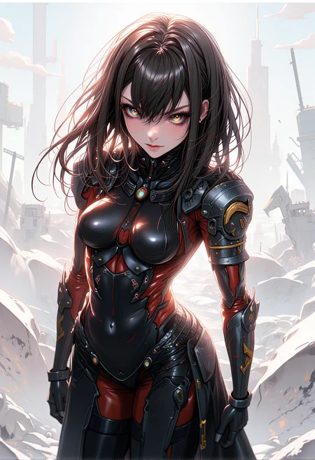bv-anibrush. A full body shot of a stunning beautiful young woman in illusttration style. The scene is mysterious., <lora:bv-anibrush-v1-flux.safetensors:1.0:1.0>