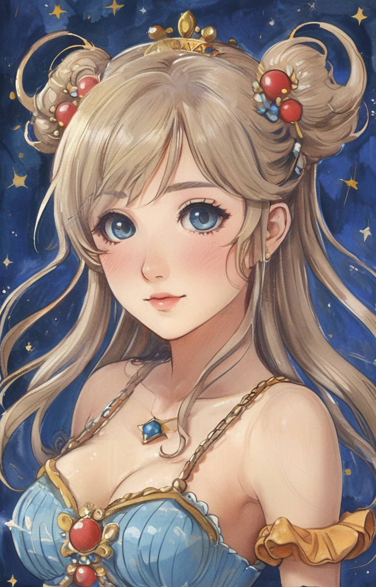 masterpiece,best quality,<lora:tbh207-sdxl:0.9>,illustration,style of Aberdeen Bestiary portrait of idolmaster cinderella girls,
