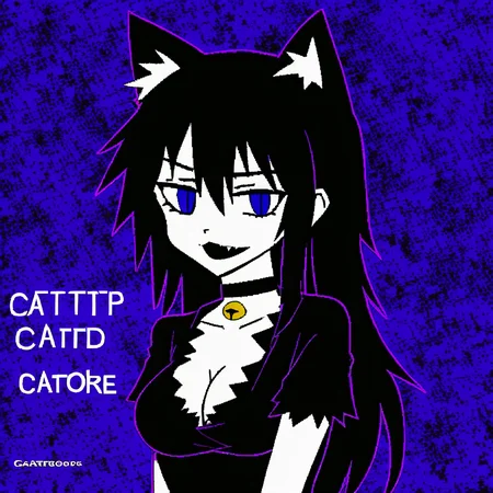 <lora:PONY_Breakcore_Aesthetic:1> breakcore, Digicore, glitchcore, pixelsorting, lineart, distorted, abstract, 1girl, solo, text, (catgirl, fang, medium breasts, cleavage), long hair, source_anime, choker,