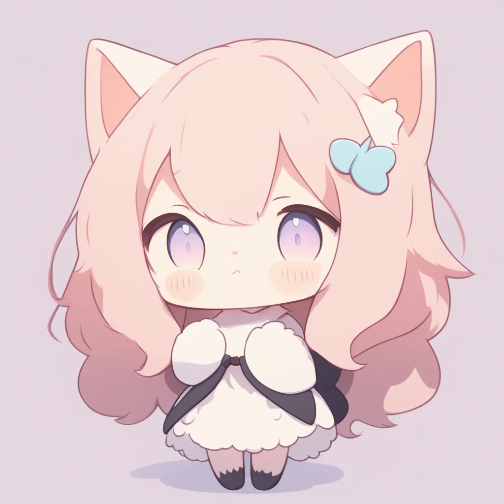 1girl, chibi, cat ears, depth of field, 8k, high resolution, burry background, pastel colors