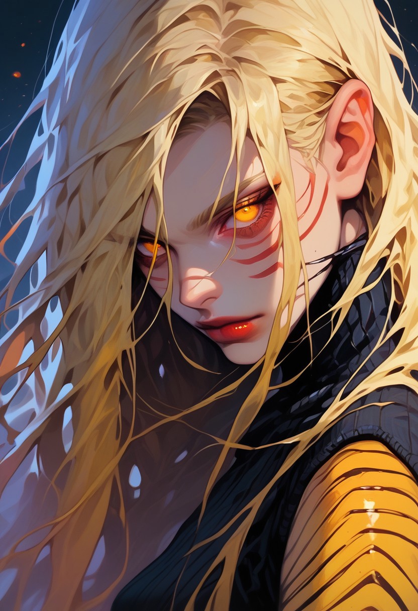 score_9, score_8_up, score_7_up, y0tt4, 1girl, solo,  
 asherasmt, long hair, blonde hair, yellow eyes, colored skin,