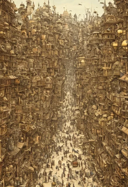 by (Mattias Adolfsson:1.2) and (Satoshi Kon:1.1), hyper realistic medium full shot photo of  a (otherworldly landscape:1.1),  (oppulent , glamourous , masterful:1.4), poster art, bold lines, hyper detailed, expressive,  award winning,  dark limited color palette, high contrast, depth of field, (intricate details, masterpiece, best quality:1.4),
rim lighting, looking at viewer, dynamic pose, wide angle panoramic view,
<lora:add-detail-xl:0.8> <lora:xl_more_art-full_v1:0.5> <lora:looking_at_viewer:2>