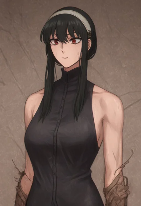 BREAK, 
(score_9, score_8_up, score_7_up, score_6_up, score_5_up, score_4_up), colored image,
BREAK, 
yor briar, black hair, red eyes, sidelocks, hairband, short hair with long locks, white hairband, large breasts,, EyesHD,
BREAK, 
thorn princess, fancy black dress,
BREAK, 
red, bright colors, up close view, rough sketch,abstract portrait,expressionist,impressionistic,painterly,bold colors,textured,unrefined,expressive,digital painting,character portrait,game art,surreal,primitive,stylized,distorted,psychological,gritty,dark,atmospheric,unfinished,bold lines,oversized shapes,lack of detail,expressive brushwork,eclectic