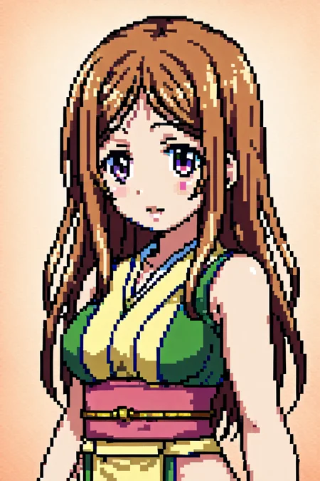 1girl, lala satalin to love ru, upperbody, ancient japan <lora:Pixel_Art_XL:0.8>