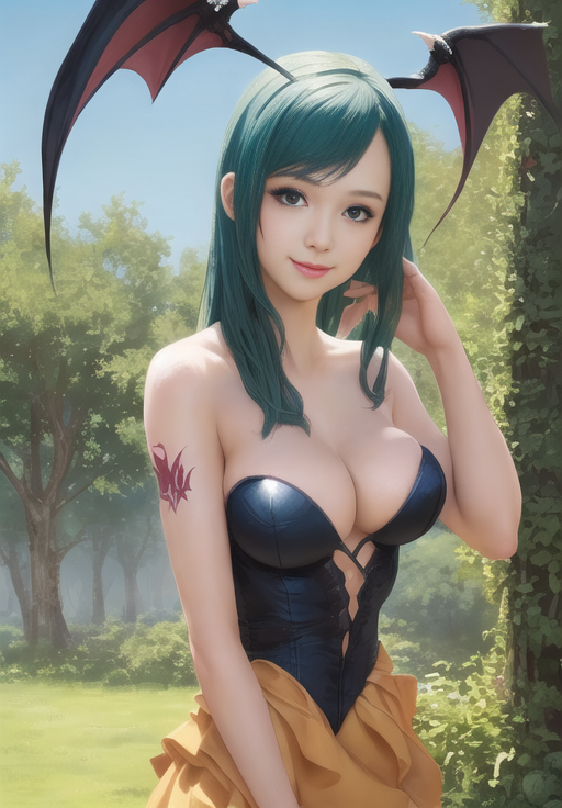 <lora:darkstalkers_morrigan:0.8>, darkstalkers_morrigan, smile, portrait,, (masterpiece, best quality, detailed:1.3), (trending on CGSociety, trending on pixiv, contest winner:1.3)