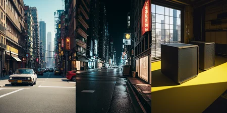 highly insanely detailed, masterpiece, top quality, best quality, highres, 4k, 8k, RAW photo, (very aesthetic, beautiful and aesthetic), bebop cityscape, buildings, radiator, ait conditioning, cardboard box, trash, street, car, <lora:bebopv01:0>,
__lazy-wildcards/dataset/background-color__âââ