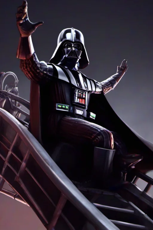 Masterpice,High Quality,
<lora:PE_DarthVader:0.8> PEDarthVader
riding a rollercoaster,arms up