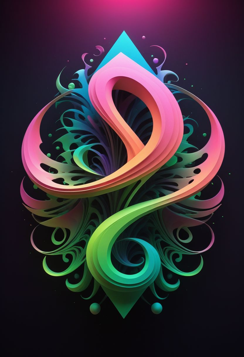 artlg, logo of a colorful illustration, 4k, uhd   masterpiece, Artpprct, in the style of papercutting, mossbeast, spellcaster, druid, spirit wind air elemental Motion photography, hyperrealism, Minimal, modern, logo, vantablack, pearl, neon pink, neon green, ink, charcoal, watercolor, geometric abstract, illusionism, futurism, artistic, spiritual, irridescent, harmonious, masTerpiece, transcendent, CELL SHADED, UNREAL ENGINE 5, VOLUMETRIC LIGHTING