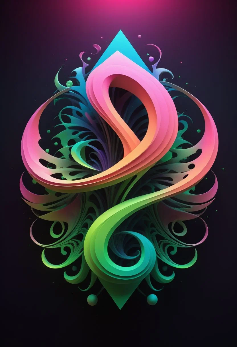 artlg, logo of a colorful illustration, 4k, uhd masterpiece, Artpprct, in the style of papercutting, mossbeast, spellcaster, druid, spirit wind air elemental Motion photography, hyperrealism, Minimal, modern, logo, vantablack, pearl, neon pink, neon green, ink, charcoal, watercolor, geometric abstract, illusionism, futurism, artistic, spiritual, irridescent, harmonious, masTerpiece, transcendent, CELL SHADED, UNREAL ENGINE 5, VOLUMETRIC LIGHTING