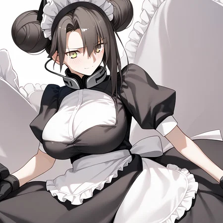 <lora:Takeuchi_Takashi_PonyXL_style_v01:1>
<lora:agent.pony:1>
score_9 , score_8_up , score_7_up , source_anime , 
masterpiece , best quality , ultra-detailed , 
BREAK
agent \(girls' frontline\), maid
1girl , woman , huge breasts , light smile , light blush , ((medusa (fate)):0.5)  , 
long black hair  , maid dress ,  
grabbing