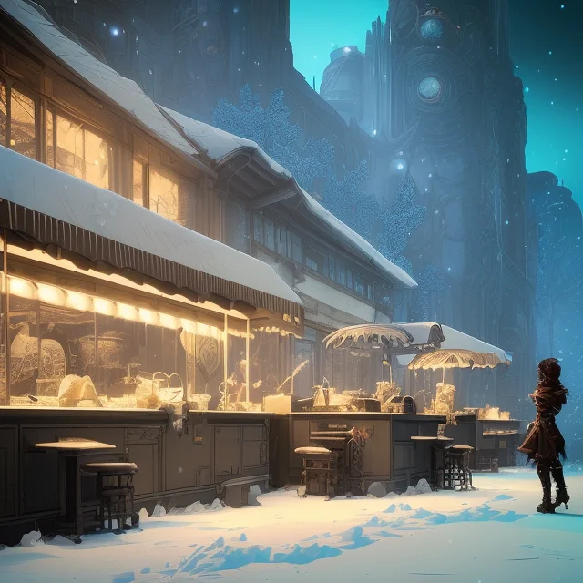 (Award Winning Photo:1.3) of (Cel shading:1.3),(Amusing:1.3) nvinkpunk,dreamlikeart,samdoesart,kuvshinov,best quality,masterpiece,highly detailed,ultra-detailed, (winter cafe, no humans, :1.6) unreal engin 5,octane render,(2D:1.2), digital painting, artstation, concept art, smooth, sharp focus,art by ross tran and greg rutkowski and alphonse Mucha and Bak Karol,,nvinkpunk,dreamlikeart,samdoesart,kuvshinov,(by Artist H.R. Giger:1.3),Highly Detailed,(Grunge Art:1.3),(Offset print:1.3),(close portrait:1.3),(Feminine:1.4),(beautiful:1.4),(attractive:1.3),handsome,calendar pose,perfectly detailed eyes,studio lighting,thematic background