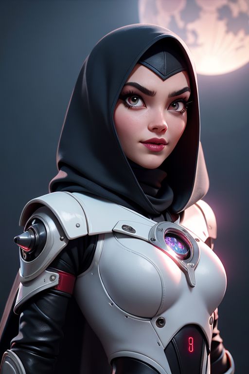 Cyber girl bionic vampire, formidable, white short punk hairstyle, almond-shaped eyes of the moon, scarlet arrows, shimmering skin, good smiles, black fluffy wings, smoke gray, burqa, wire with veil, pieces of carbon with platinum, art botanical, , aesthetically pleasing, beautiful, realistic, professional photo, 30mm lens, 1/250s, 4k, high resolution, hyperrealism, art-fantasy, animal art, art nouveau
