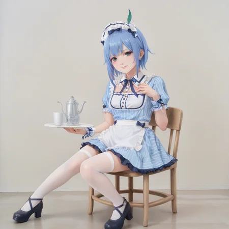 score_9, score_8_up, score_7_up, best quality, masterpiece, source_anime,zPDXL zPDXL_xxx BREAK,
1girl, solo, cafemaidalter, white thighhigh, slime_\(genshin_impact\)
indoor, smile, happy <lora:cafe_terrace_maid:1> <lora:MeMaXL_V3:0.8> in restaurant, sitting with arms and legs crossed, appearing closed-off, <lora:add-detail-xl:1> <lora:detail_eyes:0.5>
