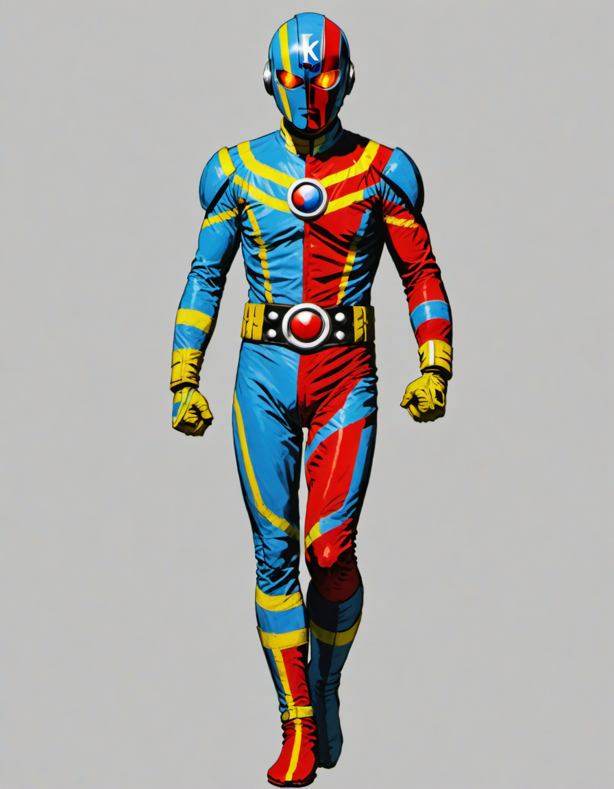 score_9, score_8_up, score_7_up, score_6_up, digital painting, kikaider,  <lora:Kikaider:1> male, costume,