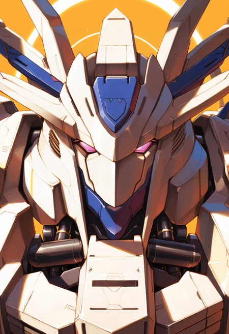 (score_9:0.9),score_8_up,score_7_up,(zPDXL3),(zPDXL),
<lora:Gundam Bael ponyXL v1:0.9>,
gundam bael,no humans,mecha,solo,science fiction,upper body,factory,glowing eyes,looking at viewer,facing viewer,