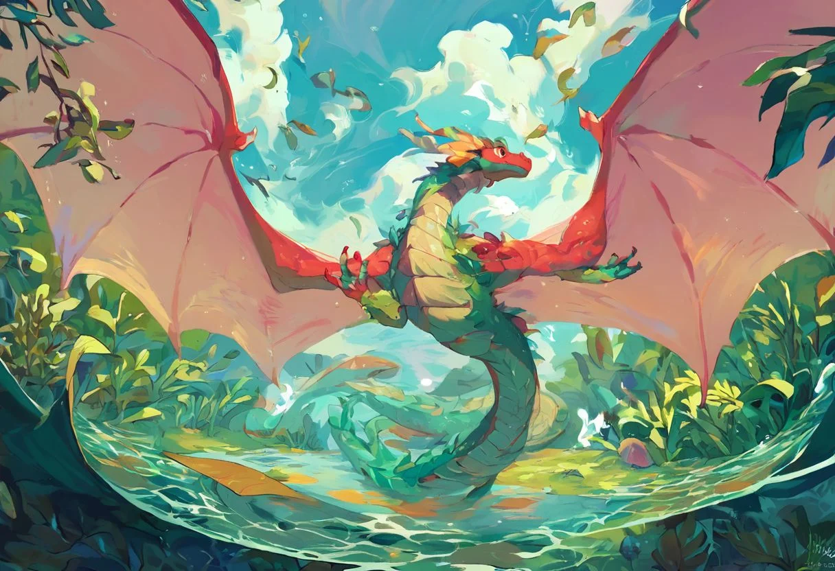score_9, score_8_up, score_7_up, score_6_up,
in a river, half covered by water, partially underwater shot, water dragon, serpent dragon
large water dragon, dragon wings, large wings, covered in seaweed,
