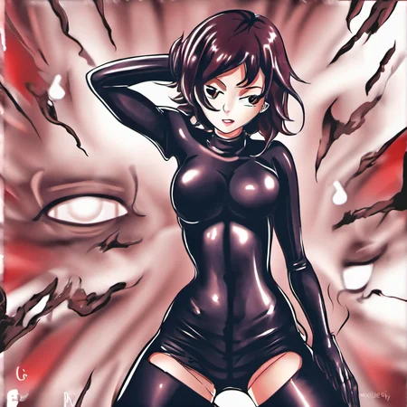 bc style, a woman with tight latex clothes, bc style <lora:bc style:1>