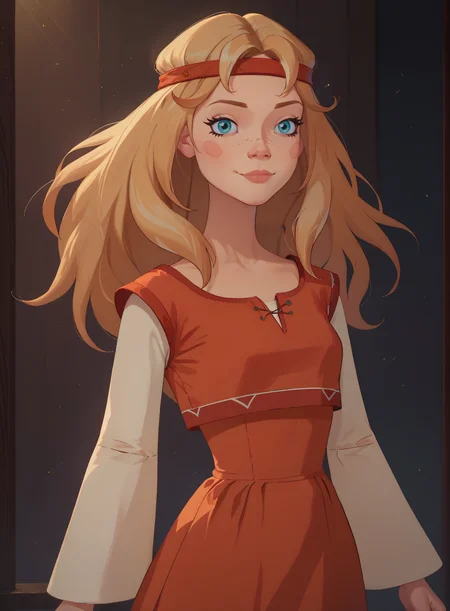 score_9, score_8_up, score_7_up, 1girl, solo, cowboy shot, alyonushka, red dress, slight smile, looking at viewer, particles, soft lighting, dark background, plain background, high resolution, dramatic, detailed, <lora:mlnc_girls_pxl_v1.5_p:0.8>,