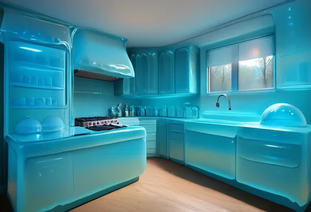 hud_mdrn_kitc,  No humans, kitchen, scenery, indoors, modern kitchen made out of slime, appliances made out of slime, cabinets made out of slime, neutral colors, earthy tones, 
natural light, no bright spots, (((wood colored slime))), (((slime colored with earth tones))), (((not blue slime))), 
((translucent slime)), ((transparent slime)), made of water, (bioluminescent slime), sl1m3, slime, slime-morph, ais-blmn, saturated colors, no creatures, no humans, no monsters, no pokemon, scenery only, scenery, ral-lava, watce, je11y, gummymorph,