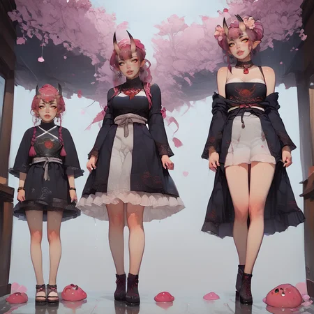 (score_9,score_8_up,score_7_up), maroon hair,, stacked bob ,() , (all the girls are demon:1.4), ((always 3 slime girls)),
BREAK
(detailed background:1.3),
BREAK
<lora:Age_difference_Lascalae_r1:1>, 4ge_pr0gress1on_lascalae, age difference, triptych, 3 girls, multiple view, clothed, sfw,
<lora:backgroundsetXL:0.7>, inside japanese temple, by night, perfect moonlight creating a fascinating atmosphere,
<lora:Oni_Samurai_Girl_Lascalae_wb_mixed_P_FB:1>, <lora:Oni_Samurai_Girl_Lascalae_wb_mixed_P_FB:0.5>, s4mura1g_lascalae, horns,