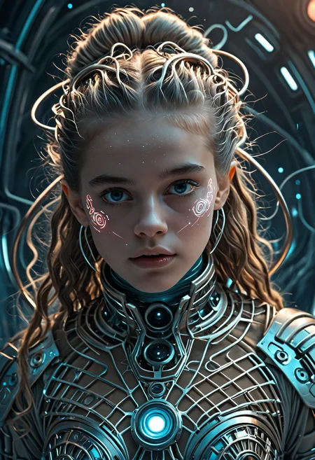 Alien-themed <lora:Beeple_retrofuturism-000005:1>,Beeple style,retrofuturism,<lora:Alice Prin OC-000005:1>,Alice Prin,1girl, . Extraterrestrial, cosmic, otherworldly, mysterious, sci-fi, highly detailed