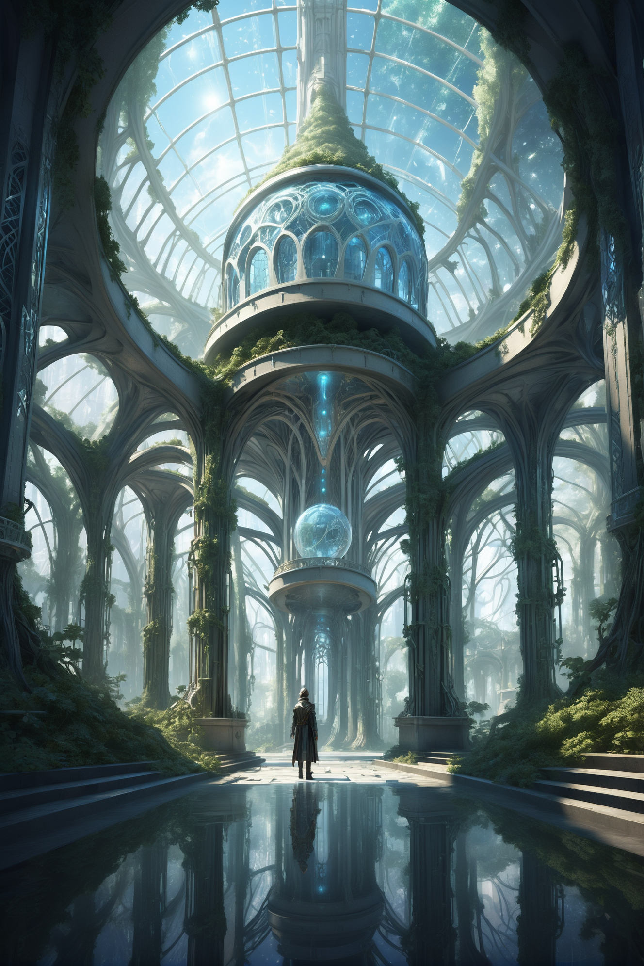 <lora:EnvyElvishArchitectureXL01:0.75> elvish architecture, scifi, noon, scenery, in a Science Academia Illusionist's Mirrored Maze<lora:EnvyBetterHiresFixXL01:0:hr=1>